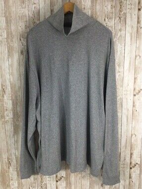 NEW Puritan Mens Big and Tall Turtleneck Top Size 3XL Long Sleeve Gray